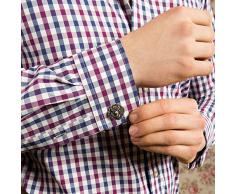 Alpenflüstern Trachten-Manschettenknöpfe Hirschkopf antik-silber-farben API039