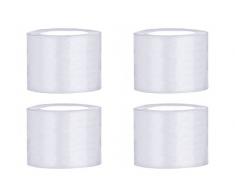 SiDeSo® SATINBAND 100m x 50mm (4x25m Rolle) viele Farben Hochzeit Dekoband Geschenkband Schleifenband (weiß)
