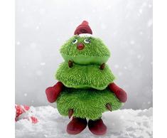 Yestter Weihnachten Elektro Plüschtier, Einfach Genie Tanzen Unterzeichnen Weihnachtsbaum Spielzeug Singen Tanzen Glühende Puppe Weihnachten Für Baumschmuck Animierte Weihnachtsschmuck