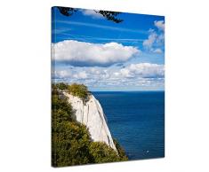 Wandbild Königsstuhl auf Rügen - 60 x 80 cm Bilder als Leinwanddruck Fotoleinwand Leinwand Landschaften Kreideküste -Sehenswürdigkeit