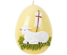 holzalbum Eierkerze Osterkerze Ø7x9cm Osterlamm Motiv Osterei Wachs Motiv Handarbeit Ei