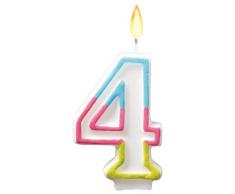 Susy Card 40012094 - Zahlenkerze 4