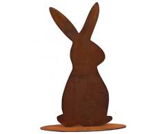 Rostikal | Osterhase „Franz“ | rostiger Oster Deko Hase aus Metall | 25 cm hoch