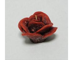 Kerze Rosenteelicht Duftkerze Rose RA-005 100mm Bordeauxrot