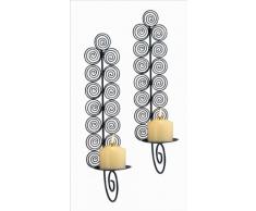 Wandkerzenhalter 2 er Set Spirale