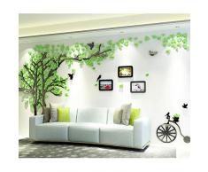 Asvert 3D Wandaufkleber Stereo Wandaufkleber Abnehmbare Wohnzimmer Schlafzimmer Kinderzimmer Sofa Möbel Hintergrund Sticker Wandtattoo M (Grün)