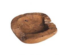 TEAKSCHALE HOLZSCHALE MASSIV TEAK WURZELHOLZ SCHALE 30cm HANDGEFERTIGT INDONESIA
