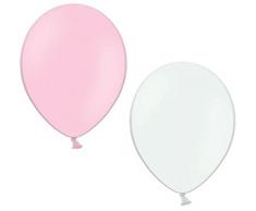 50 Luftballons je 25 rosa & weiß Qualitätsballons 27 cm Ø (Standardgröße B85)
