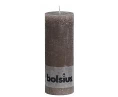 BOLSIUS RUSTIK Stumpenkerzen 190 x 68 mm taupe