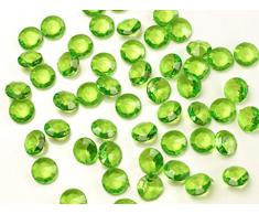 Acryl Diamant Ø 1,2 cm 100 Stück - apfelgrün Kristall Diamant Streudeko Tischschmuck