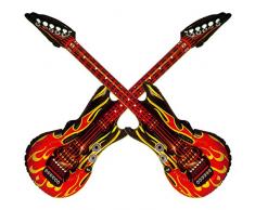 2 Rocker Luftgitarren Feuer aufblasbar Anfängergitarre Musikinstrument Gitarrre