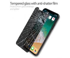 MyGadget Blickschutz Panzerglas Folie für Apple iPhone X - Anti Spy Full Screen 9H Panzerglasfolie Protector - Sichtschutz Filter Privacy Schutzfolie