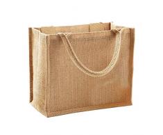 Westford Mill Jute-Tasche / Jute-Mini-Geschenktasche, 6 Liter (One Size) (Natur)