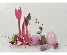 Ostern, Osterdekoration in Rosa, Tischdekoration