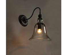 XXY.XXY Wandleuchte Innen Modern Wohnzimmer Schlafzimmer flammige Vintage Wandlampe Nacht, Kristallglocke, 22 * ​​29Cm