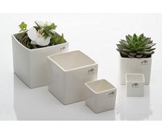 Vase Porzellan Tischvase Porzellanvase Würfel CUBE, 8 cm