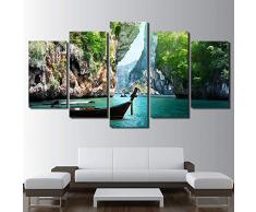 Rahmenlose 5 HD Fotos Moderne Leinwand Landschaft Auto Spiel Tier Charakter Tier Ölgemälde Deutsches Ölgemälde Feng Shui Drachen Malerei 40 * 60 40 * 80 40 * 100