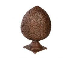 Varia Living Deko Objekt Zapfen/Pinie aus Metall in braun Dekofigur für schöne Dekoideen im Wohnzimmer Terrasse im Garten | Deko Skulptur im modernen Vintage Shabby Look | Höhe 30 cm