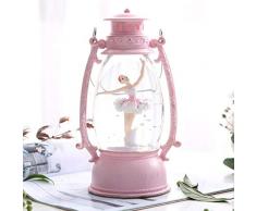 Ovale Laterne LED Nachtlicht Kristallwindlicht Kristallkugel Spieluhr Wunschkristallwindlicht