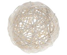 Santex 5548-1 Große Kugel aus Rattan, weiß, 15 cm