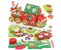 Baker Ross AR737 Weihnachtsmann-Stein aus Schaumstoff, für Kinder, zum Basteln und Dekorieren, 2 Stück, Sortiert