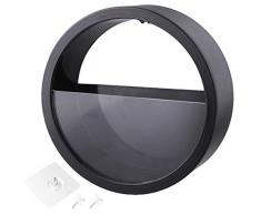 Yardwe Moderne Wand Pflanzer Sukkulenten Pflanzer Luft Blumentöpfe Blumenvase Wandbehang Wohnaccessoire für Kräuter Kleinen Kaktus (Mittelgroß Schwarz)