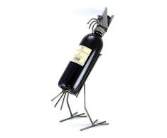 Steelman24 I Schraubenmännchen Weinvogel Flaschenhalter I Made in Germany I Handarbeit I Geschenkidee I Stahlfigur I Metallfigur I Metallmännchen