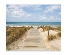 murando - Fototapete selbstklebend 245x175 cm - decor Tapeten Wandtapete klebend Klebefolie Dekofolie Tapetenfolie - Landschaft Natur Meer Strand blau beige c-A-0054-a-c