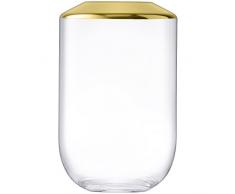 LSA International Space Vase 25 cm Gold, klar verziert