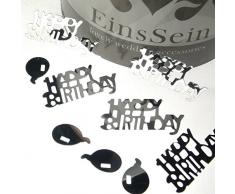 14g Streudeko Geburtstag Baloons EinsSein® silber metallisch Happy Birthday Kindergeburtstag Tischdeko Party