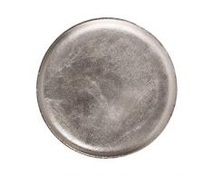 Butlers Banquet Vintage Dekoteller Ø 28cm - Servierteller in Retro Optik aus Aluminium silbern vernickelt - Kerzenteller