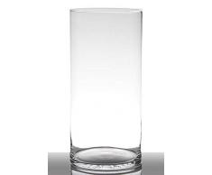 INNA-Glas Bodenvase Glas Sansa, Zylinder - rund, klar, 40cm, Ø 19cm - Hohe Vase - Glasvase