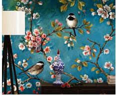 Tapete Fototapete Vlies Tapete 3D Tapeten Retro Ölgemälde Stil Chinesische Blumen Und Vögel Tapete Wohnzimmer Schlafzimmer Tv Hintergrundbild Wandbild