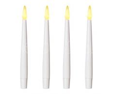 LED Stabkerzen 4er Set 16cm hoch mit Flackereffekt