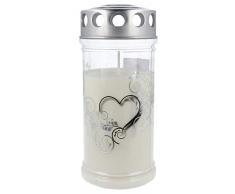 10er Set Hofer Premium 4 Tage Grablicht mit Motiv Platin Herz