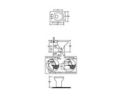 Sanitär Bad Vase Draht Wand, ohne Übertopf, Compact Rak
