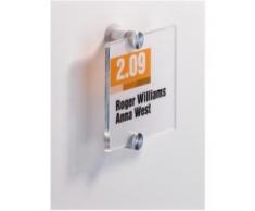 Durable 482119 Crystal Sign Türschild (148 x 105 mm, mit bedruckbarer Folieneinlage) transparent