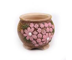 Mackur Sukkulenten Übertöpfe Keramik Wandvase Rund, Pflanze Blumen Topf Körbe Kästen Desktop Dekoration