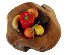 Teakschale 40 cm rund aus Teakholz LFGB zertifiziert = Lebensmittel geeignet