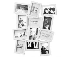 Multistore 2002 Fotogalerie 49x62x2cm für 12 Fotos im Format 10x15cm Bilderrahmen Fotorahmen Bildergalerie in 2 Farben, Farbe:Weiß
