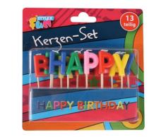 Stylex 10721 - Kerzen-Set Happy Birthday, 13 teilig