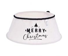 Home @ Styling Collection Abdeckung für den Weihnachtsbaumständer, weiß, Ø 62 cm (Merry Christmas)