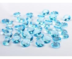 100 Diamanten türkis 12mm Tischdekoration Streuartikel Hochzeit Taufe