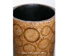 Naturesco Außergewöhnliche Vase aus Bambus und Pflanzensamen, handgearbeitet, 30 cm