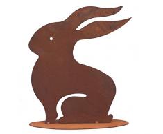 Rostikal | OsterhaseUlla | rostikger Oster Hase aus Metall | 25 cm hoch