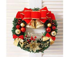 Sayla Weihnachten Dekoration Kreativ Weihnachten Türkranz Weihnachten Dekoration Weihnachtsgirlande Kränze 30-35CM