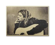 ALTcompluser Retro Motiv Poster Wanddekoration Vintage Wandbild Kleinformat Plakat für Wandgestaltung(Kurt Cobain)