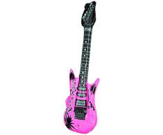 Rubies 61411 - Aufblasbare Gitarre, Inflatable Guitar, Rosa, Rock-n-Roll