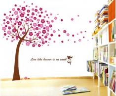 Huge pink tree Walplus(TM) - Wandtattoo Aufkleber Kirschblüten Baum Sticker Dekoration