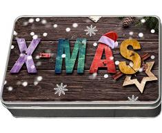 Cadouri Blechdose X-MAS Geschenkdose Aufbewahrungsdose